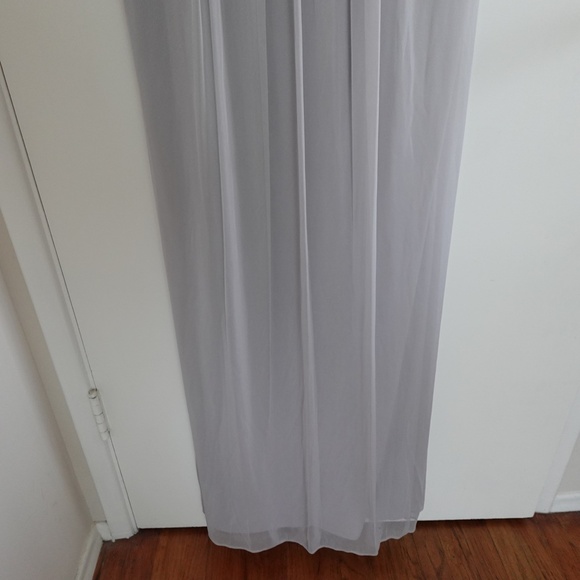 NWT Jessica Howard Women's Short Sleeve V-Neck Gown Maxi Dress 12 Gray Silver - Picture 8 of 13